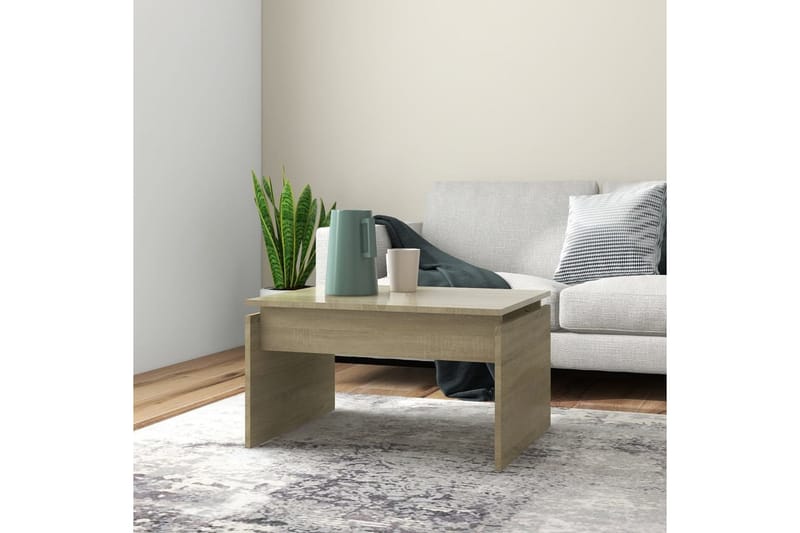 Salongbord sonoma eik 68x50x38 cm sponplate - Brun - Møbler - Bord - Sofabord