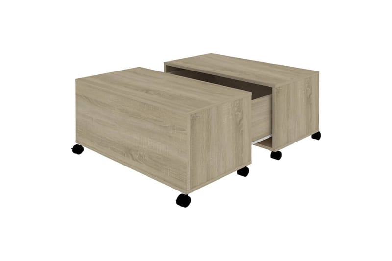 Salongbord sonoma eik 75x75x38 cm sponplate - Brun - Møbler - Bord - Sofabord