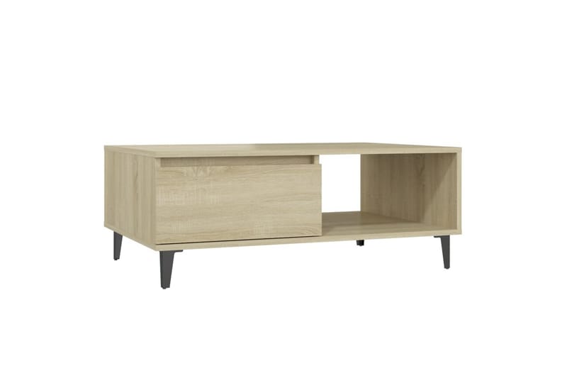 Salongbord sonoma eik 90x60x35 cm sponplate - Brun - Møbler - Bord - Sofabord