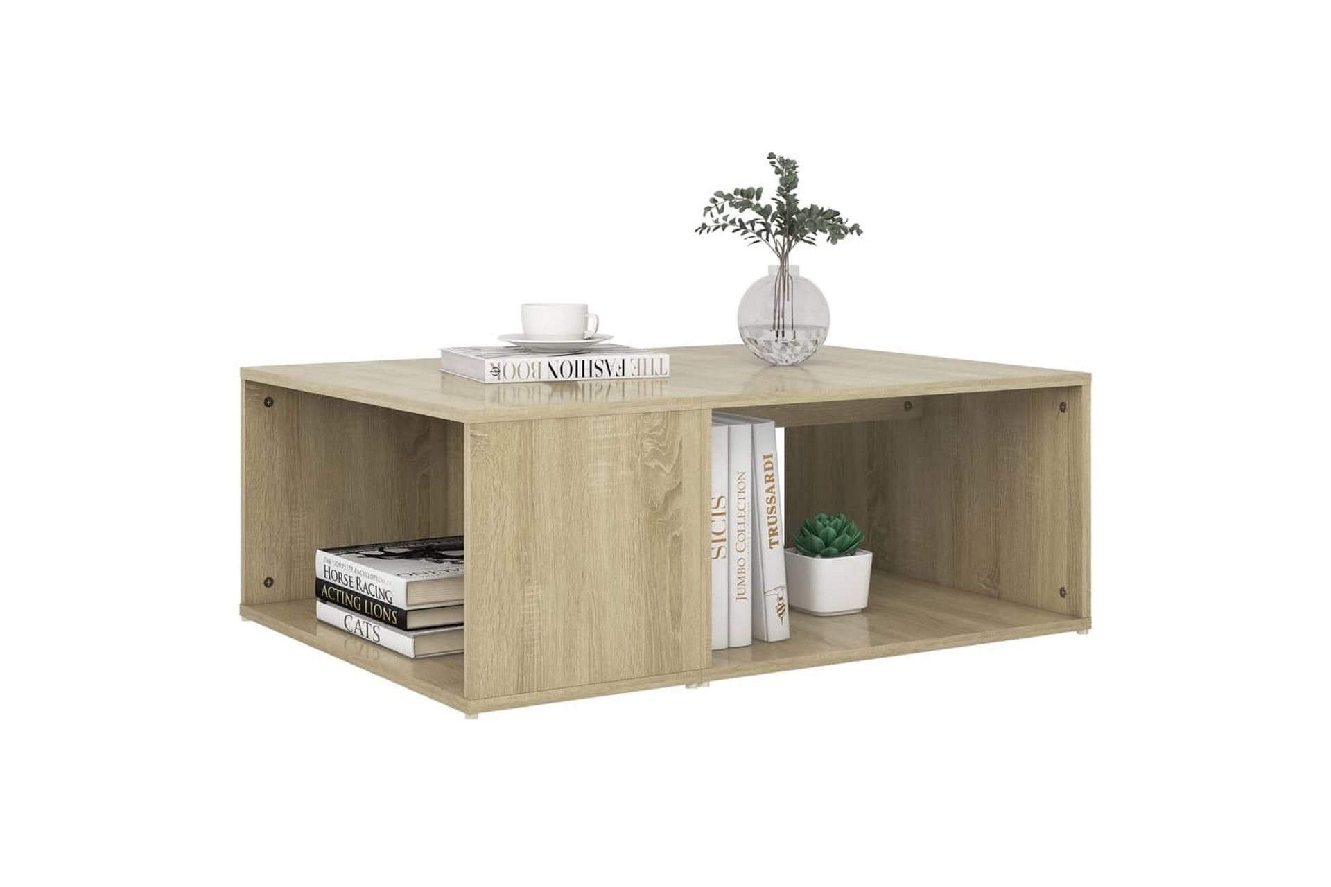 Salongbord sonoma eik 90x67x33 cm sponplate - Brun - Møbler - Bord - Sofabord