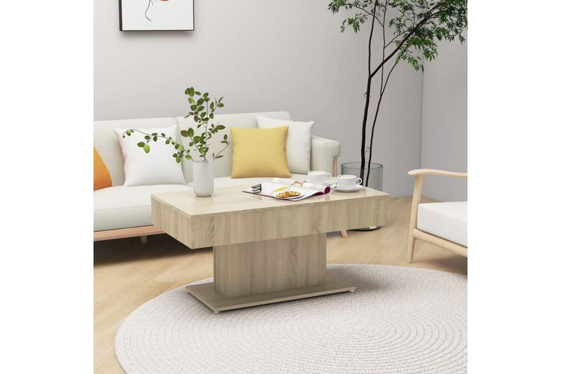 Salongbord sonoma eik 96x50x45 cm sponplate - Brun - Møbler - Bord - Sofabord