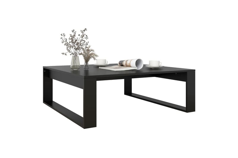 Salongbord svart 100x100x35 cm sponplate - Svart - Møbler - Bord - Sofabord
