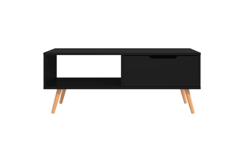 Salongbord svart 100x49,5x43 cm sponplate - Svart - Sofabord