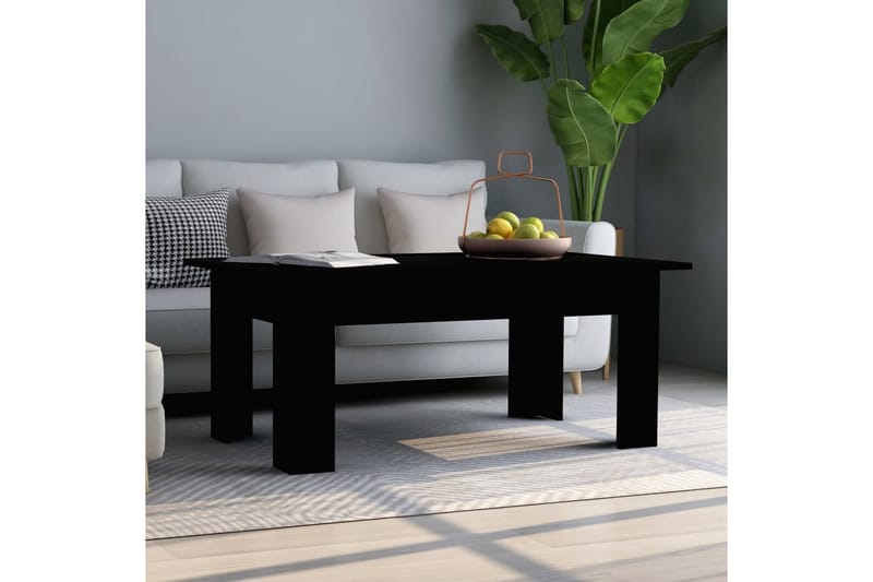 Salongbord svart 100x60x42 cm sponplate - Møbler - Bord - Sofabord