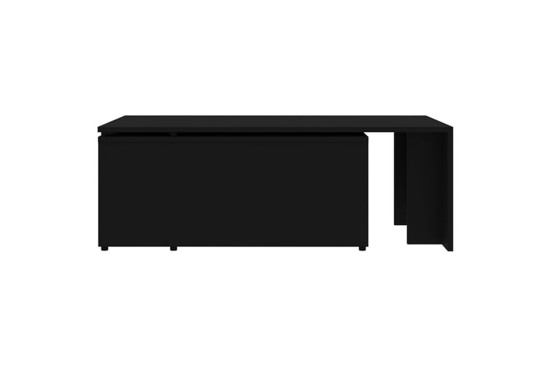 Salongbord svart 150x50x35 cm sponplate - Svart - Sofabord