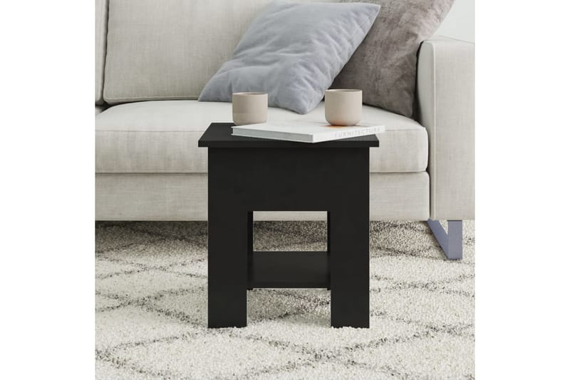 Salongbord svart 40x40x42 cm konstruert tre - Svart - Møbler - Bord - Sofabord