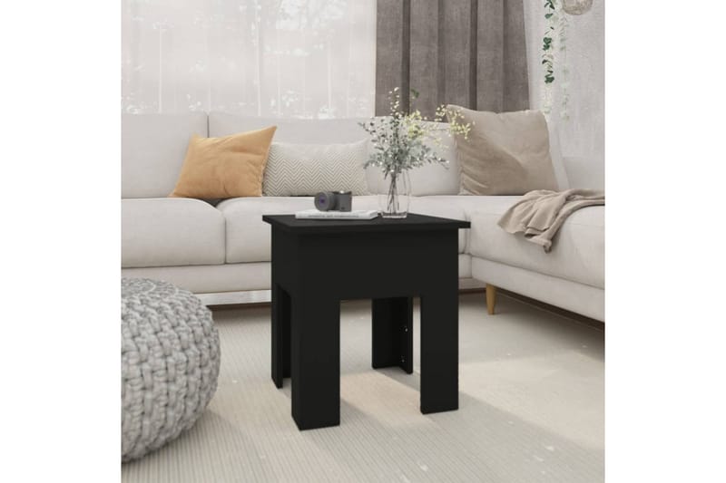 Salongbord svart 40x40x42 cm sponplate - Svart - Sofabord