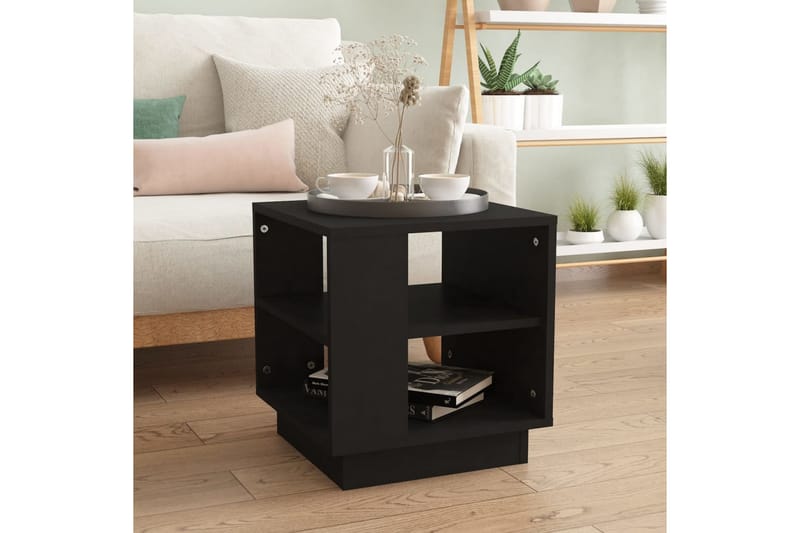 Salongbord svart 40x40x43 cm konstruert tre - Svart - Møbler - Bord - Sofabord
