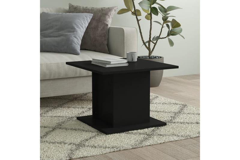 Salongbord svart 55,5x55,5x40 cm sponplate - Svart - Sofabord