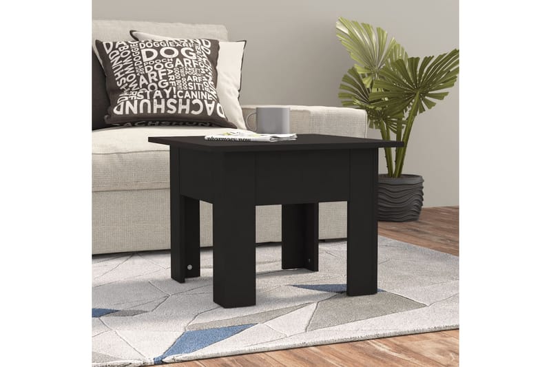 Salongbord svart 55x55x42 cm sponplate - Svart - Møbler - Bord - Sofabord