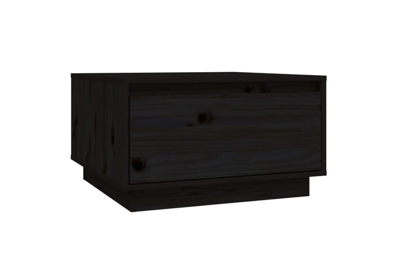 Salongbord svart 55x56x32 cm heltre furu - Svart - Møbler - Bord - Sofabord