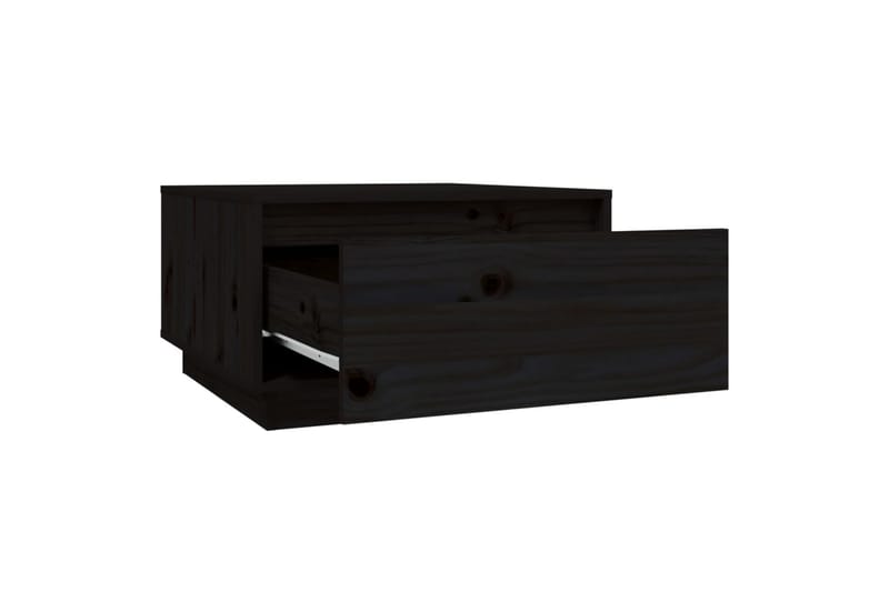 Salongbord svart 55x56x32 cm heltre furu - Svart - Møbler - Bord - Sofabord