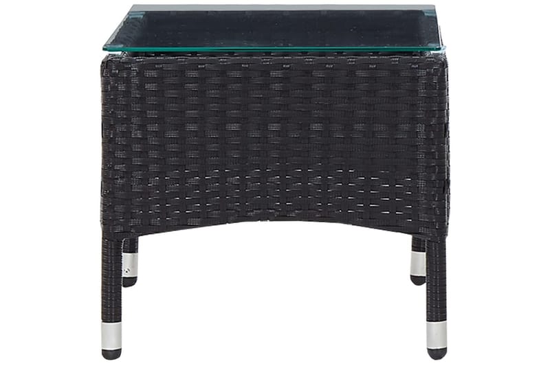 Salongbord svart 60x40x36 cm polyrotting - Svart - Møbler - Bord - Sofabord