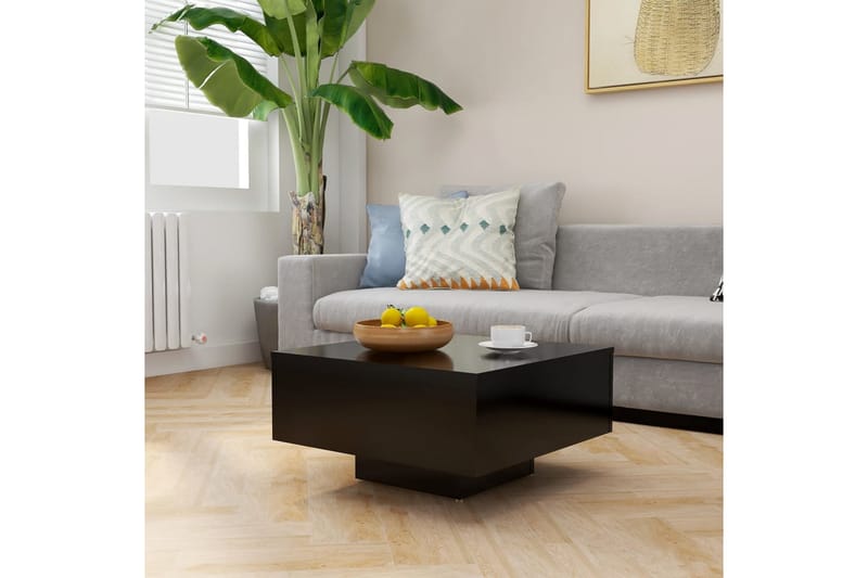 Salongbord svart 60x60x31,5 cm sponplate - Svart - Møbler - Bord - Sofabord