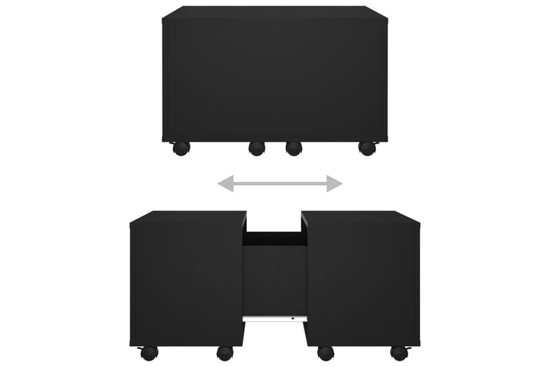 Salongbord svart 60x60x38 cm sponplate - Svart - Møbler - Bord - Sofabord