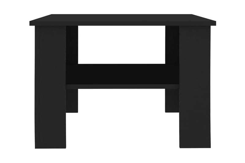 Salongbord svart 60x60x42 cm sponplate - Svart - Sofabord