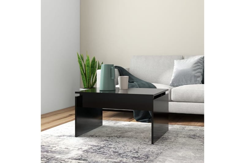 Salongbord svart 68x50x38 cm sponplate - Svart - Møbler - Bord - Sofabord