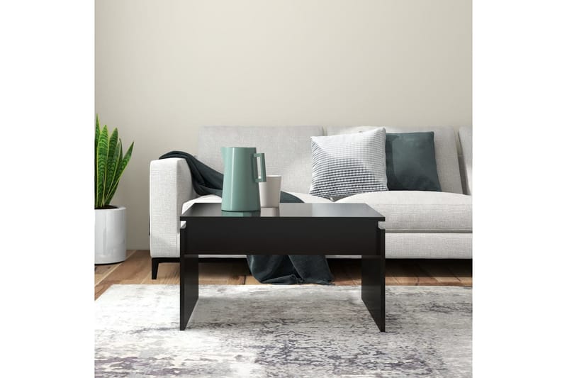 Salongbord svart 68x50x38 cm sponplate - Svart - Møbler - Bord - Sofabord