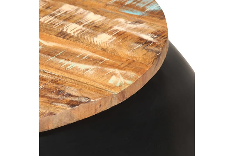 Salongbord svart 68x68x30 cm gjenvunnet heltre - Svart - Sofabord