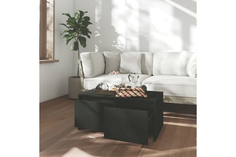 Salongbord svart 90x50x41,5 cm sponplate - Svart - Møbler - Bord - Sofabord