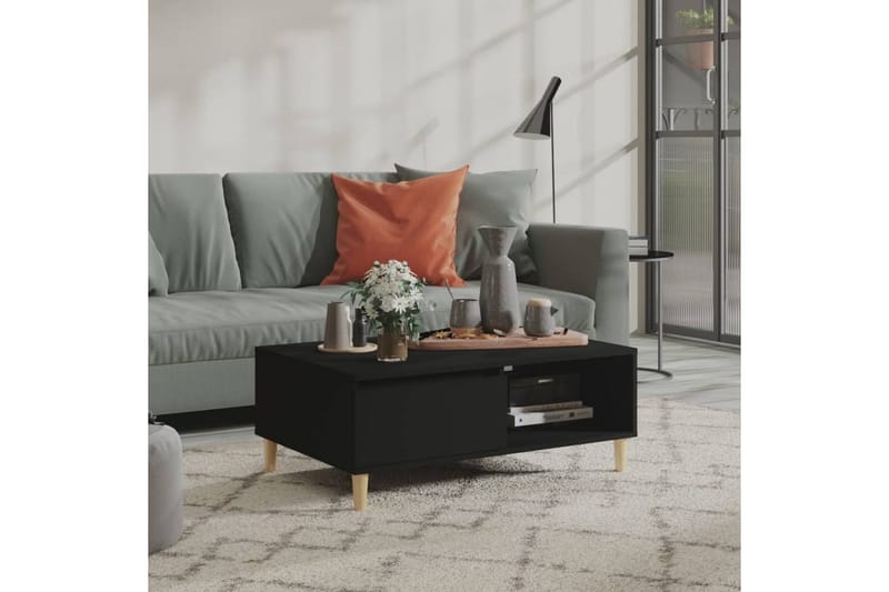 Salongbord svart 90x60x35 cm sponplate - Svart - Møbler - Bord - Sofabord