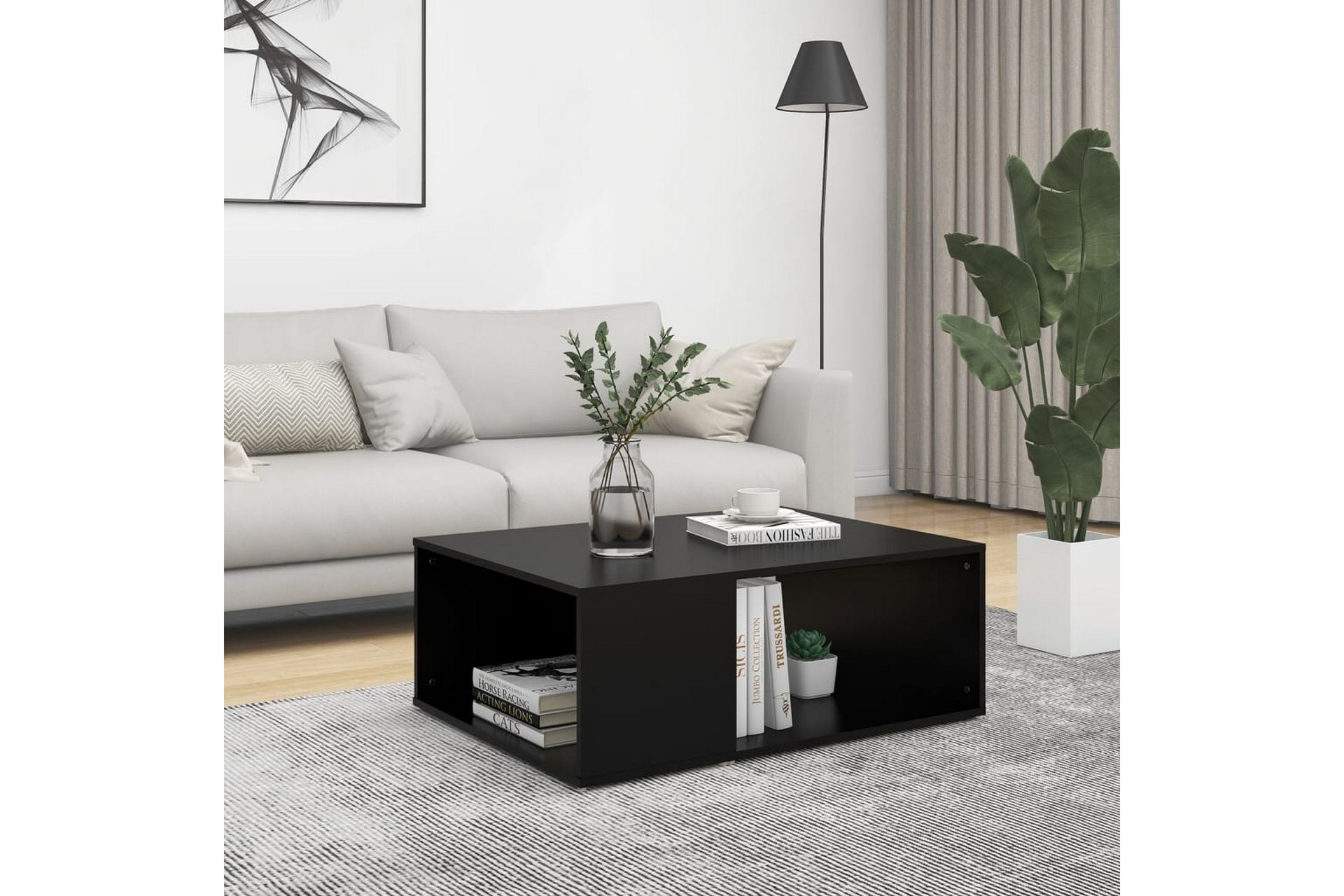 Salongbord svart 90x67x33 cm sponplate - Svart - Møbler - Bord - Sofabord