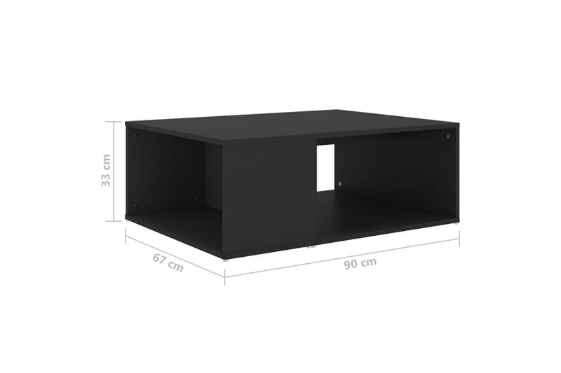 Salongbord svart 90x67x33 cm sponplate - Svart - Møbler - Bord - Sofabord