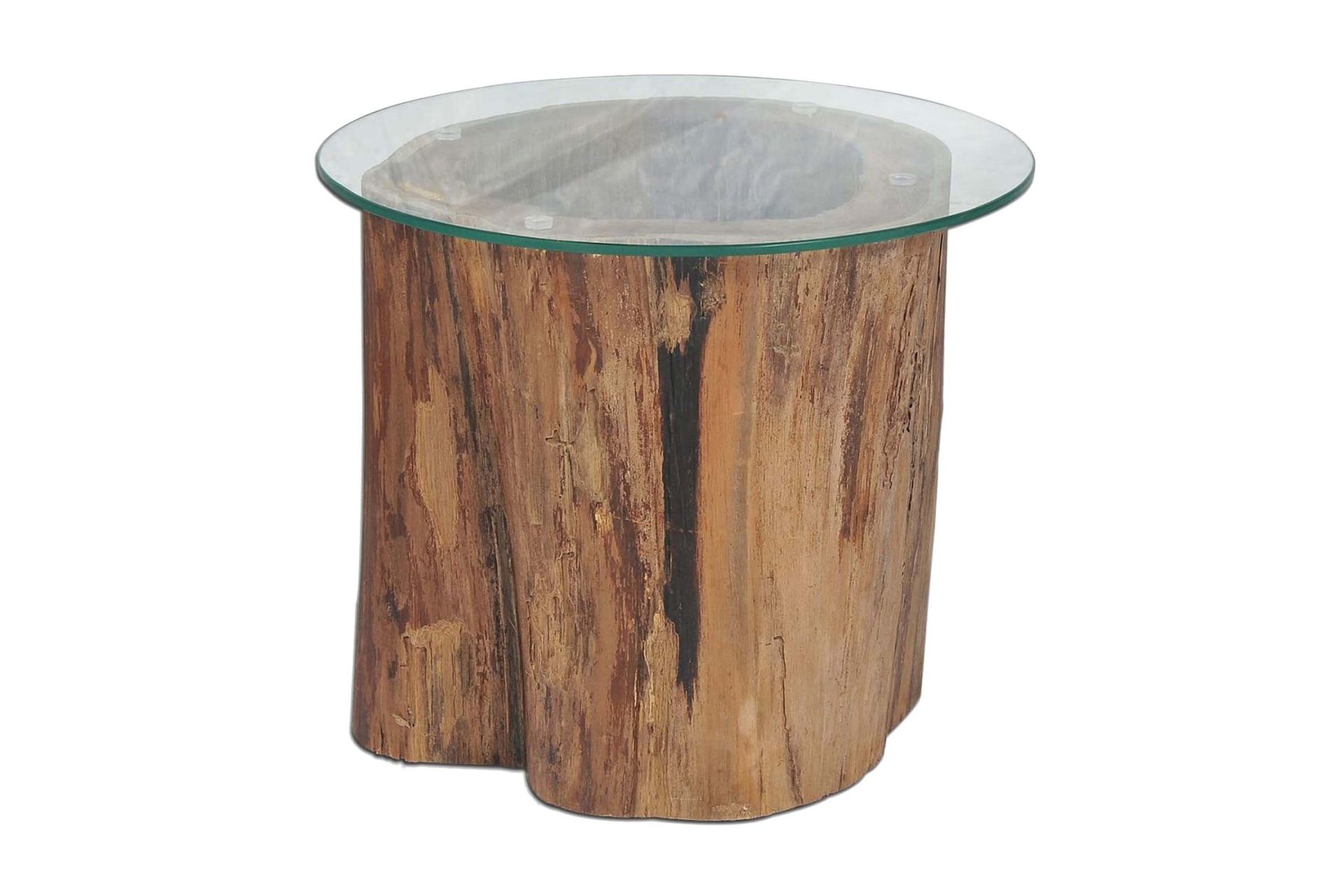 Salongbord teak glass 50x40 cm - Glass/Teak - Møbler - Bord - Sofabord