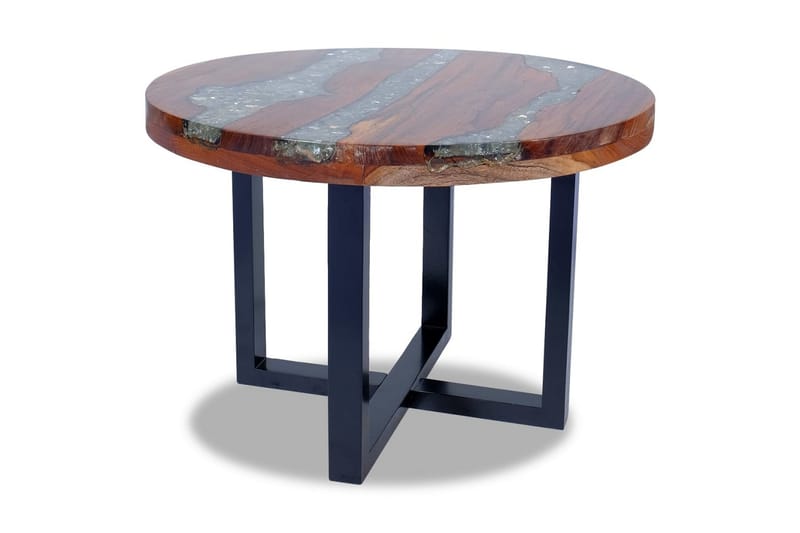 Salongbord Teak Harpiks 60 cm - Teak/Svart - Møbler - Bord - Sofabord