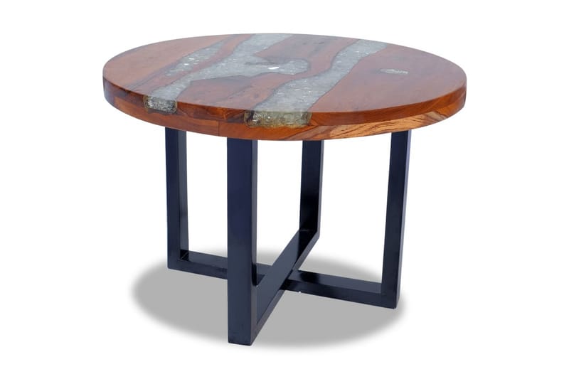 Salongbord Teak Harpiks 60 cm - Teak/Svart - Møbler - Bord - Sofabord