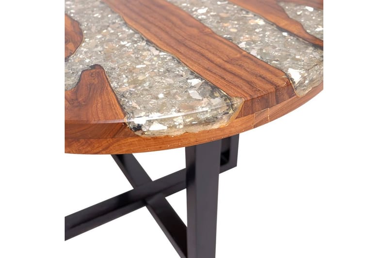 Salongbord Teak Harpiks 60 cm - Teak/Svart - Møbler - Bord - Sofabord