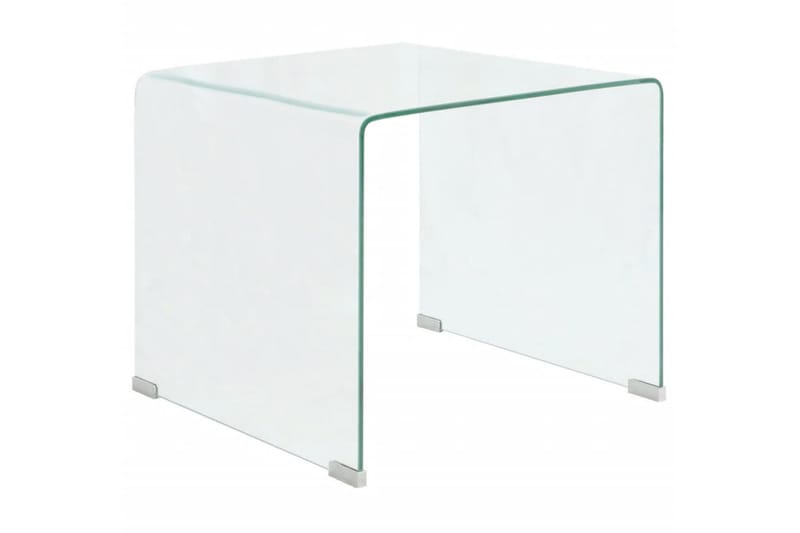Salongbord temperert glass 49,5x50x45 cm klar - Glass - Sofabord