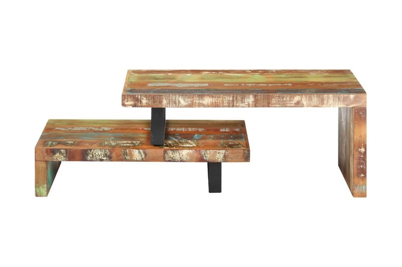 Salongbordsett 2 stk gjenvunnet heltre - Møbler - Bord - Sofabord