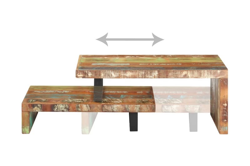 Salongbordsett 2 stk gjenvunnet heltre - Møbler - Bord - Sofabord