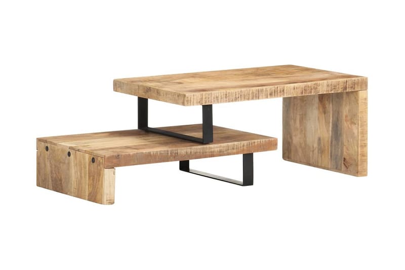 Salongbordsett 2 stk heltre mango - Møbler - Bord - Sofabord