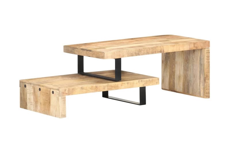 Salongbordsett 2 stk heltre mango - Møbler - Bord - Sofabord