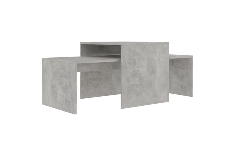 Salongbordsett betonggrå 100x48x40 cm sponplate - Møbler - Bord - Sofabord