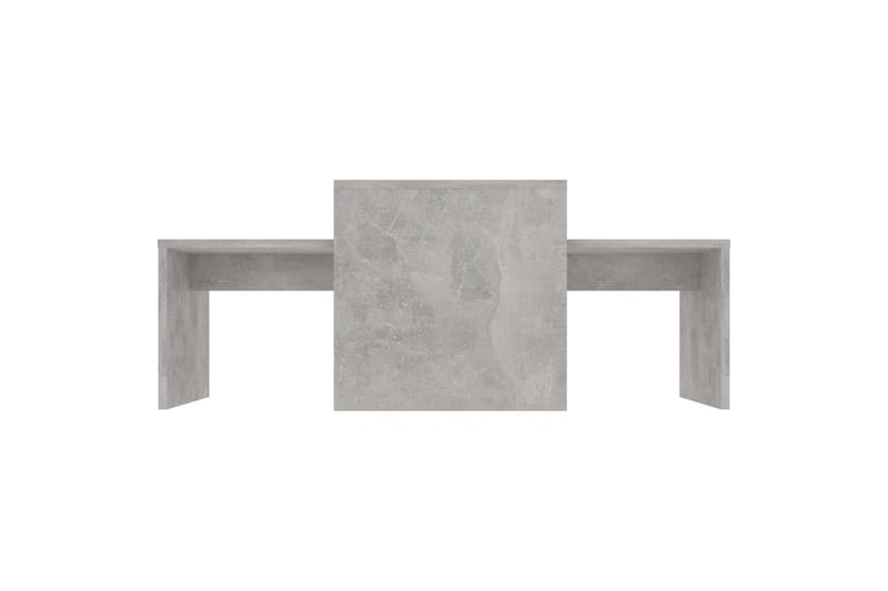 Salongbordsett betonggrå 100x48x40 cm sponplate - Møbler - Bord - Sofabord