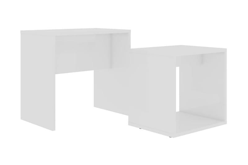 Salongbordsett hvit 48x30x45 cm sponplate - Sofabord