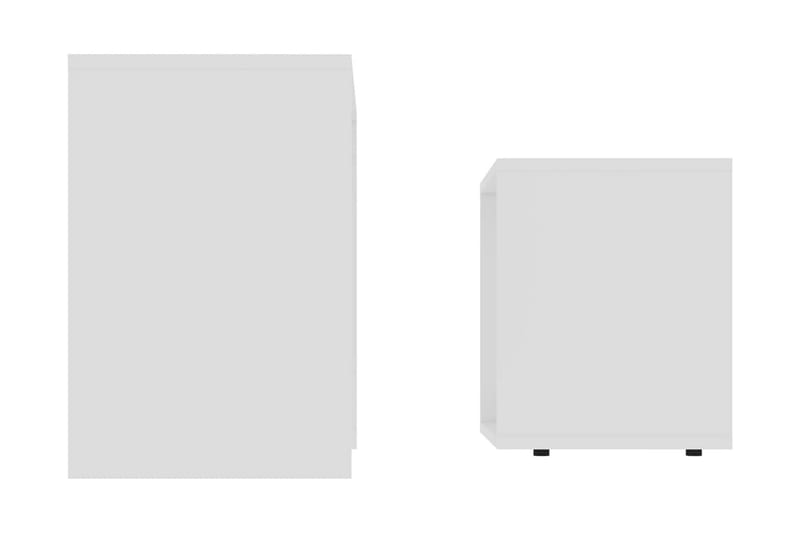 Salongbordsett hvit 48x30x45 cm sponplate - Møbler - Bord - Sofabord