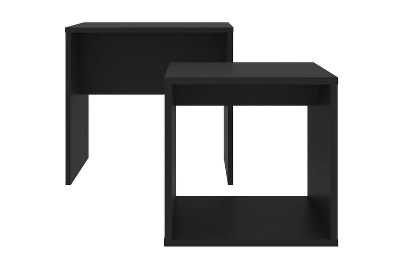 Salongbordsett svart 48x30x45 cm sponplate - Møbler - Bord - Sofabord