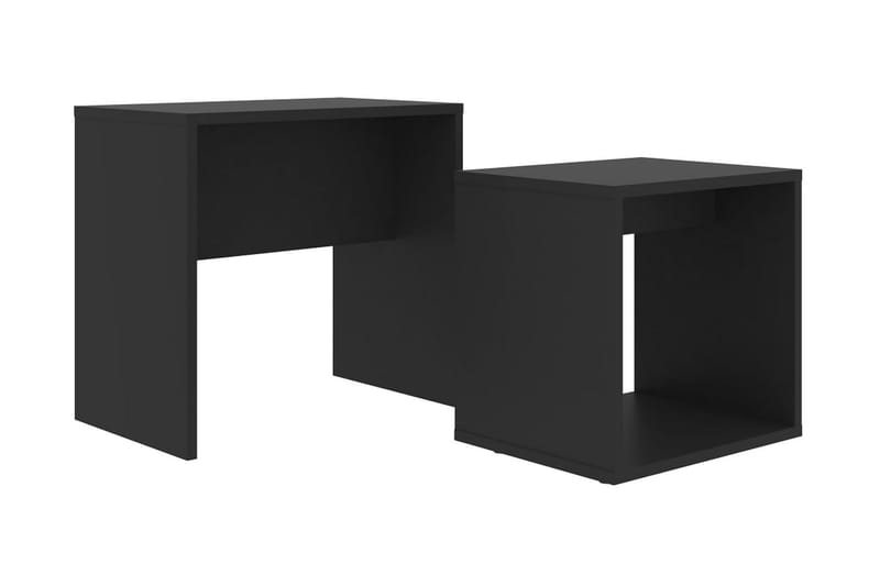 Salongbordsett svart 48x30x45 cm sponplate - Møbler - Bord - Sofabord