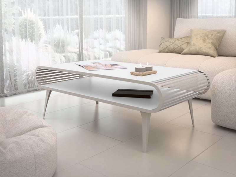 Salvaris Sofabord 120 cm - Beige med hvit bordplate - Møbler - Bord - Sofabord