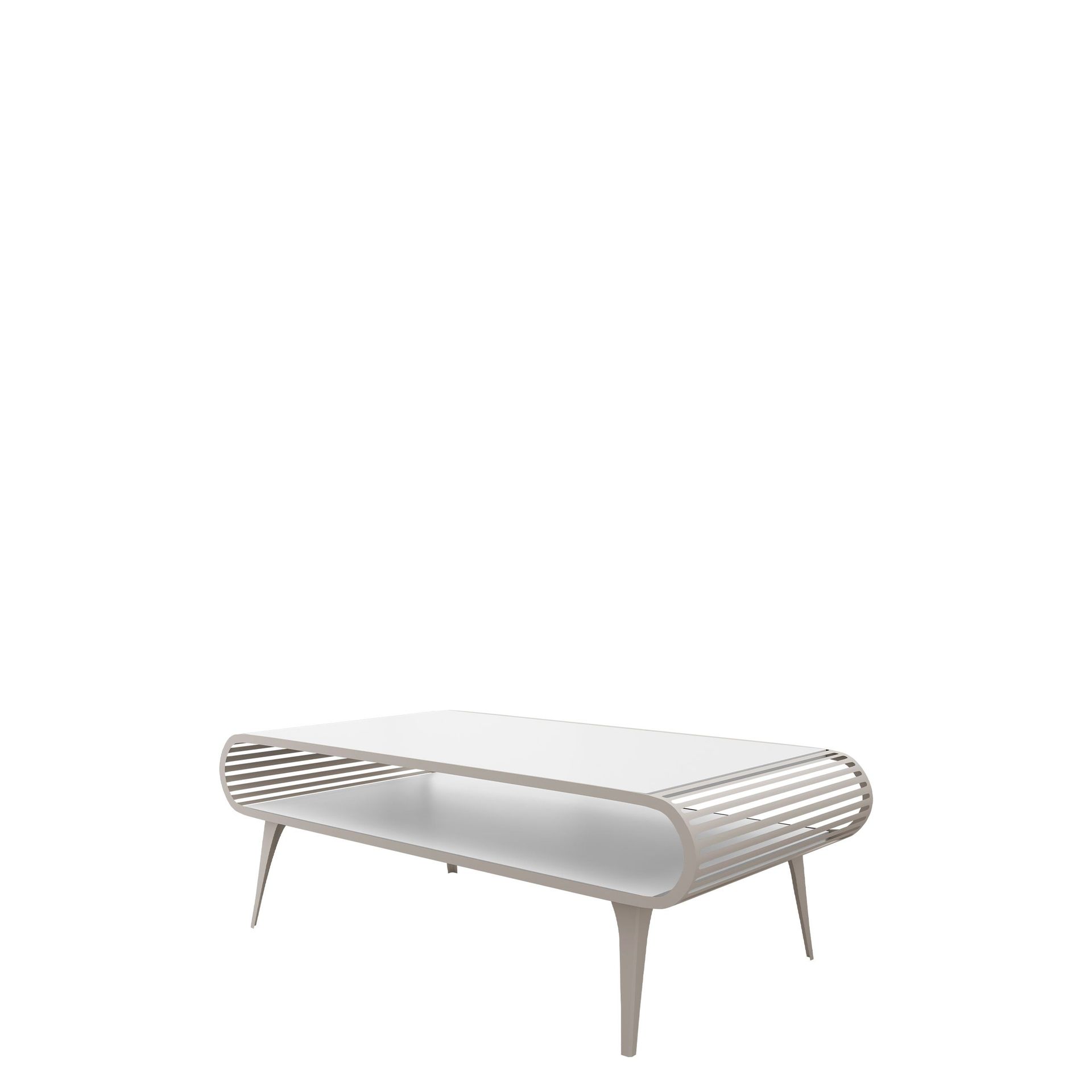 Salvaris Sofabord 120 cm - Beige med hvit bordplate