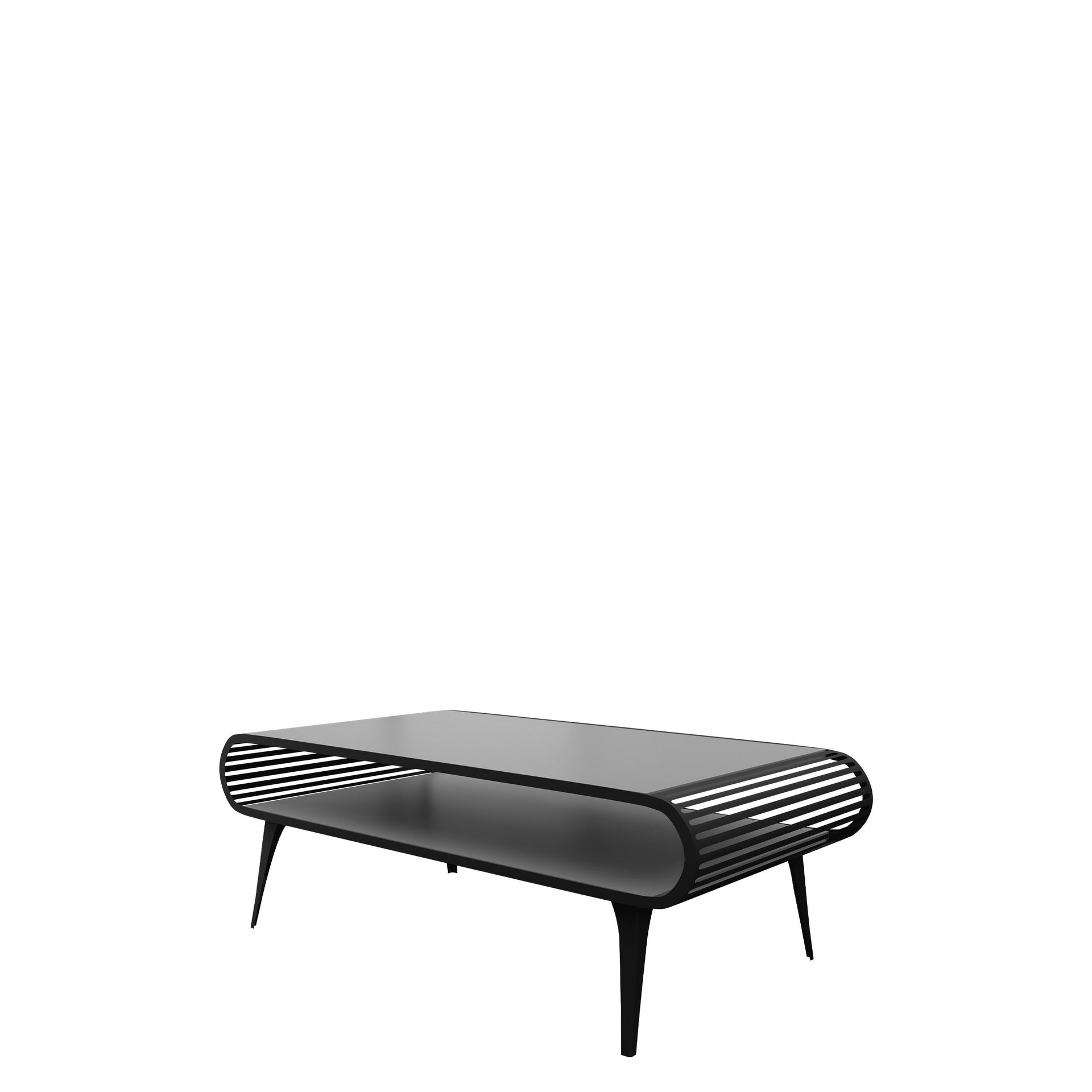 Salvaris Sofabord 120 cm - Svart med grå bordplate