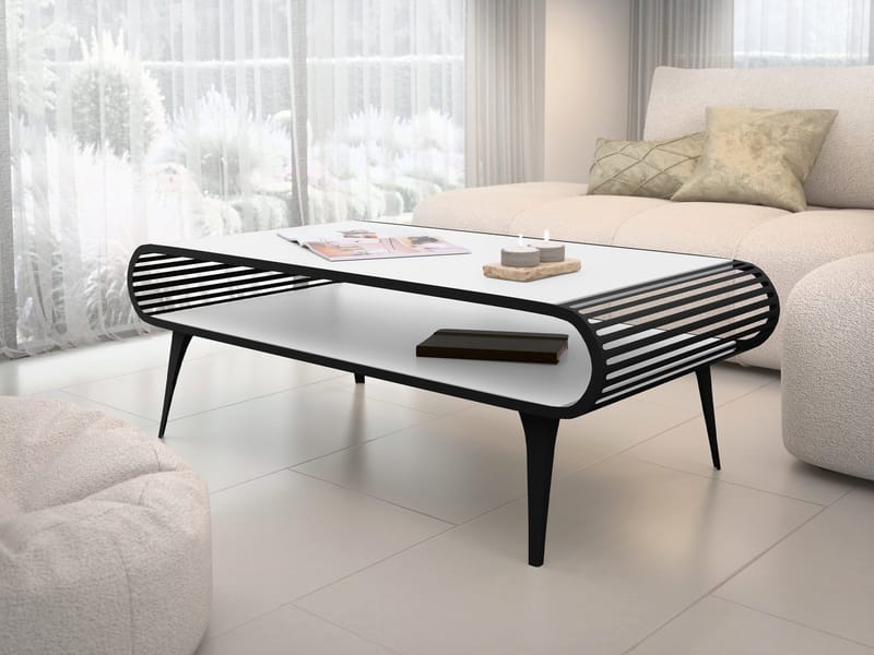Salvaris Sofabord 120 cm - Svart og hvit - Møbler - Bord - Sofabord