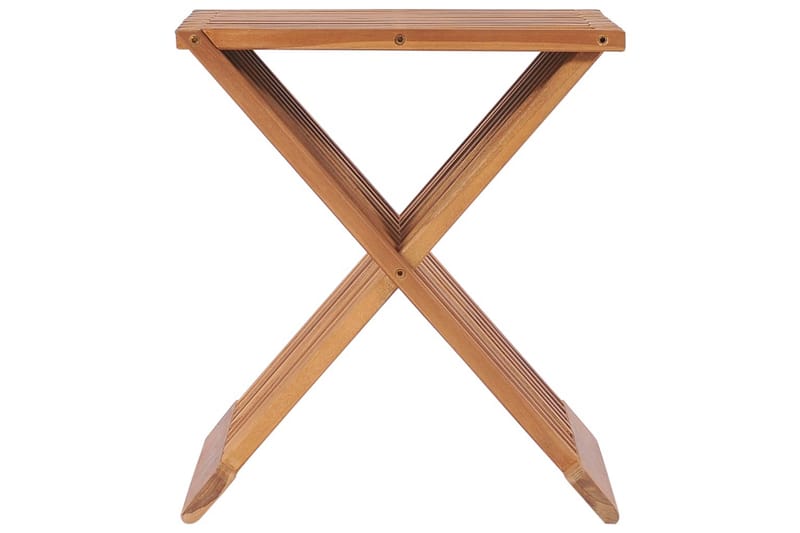 Sammenleggbar krakk 40x32x45 cm heltre teak - Brun - Sofabord