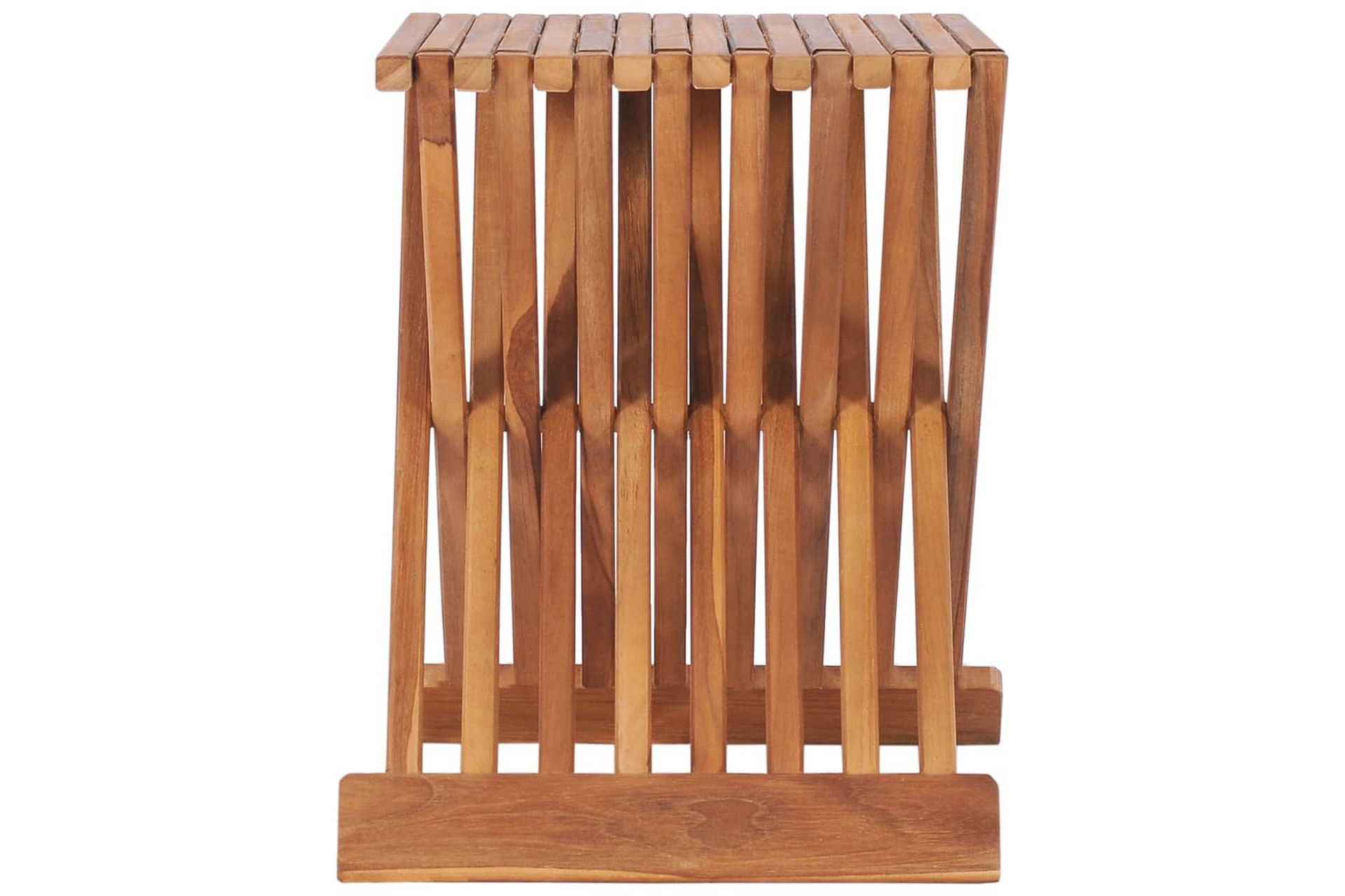 Sammenleggbar krakk 40x32x45 cm heltre teak - Brun - Møbler - Bord - Sofabord