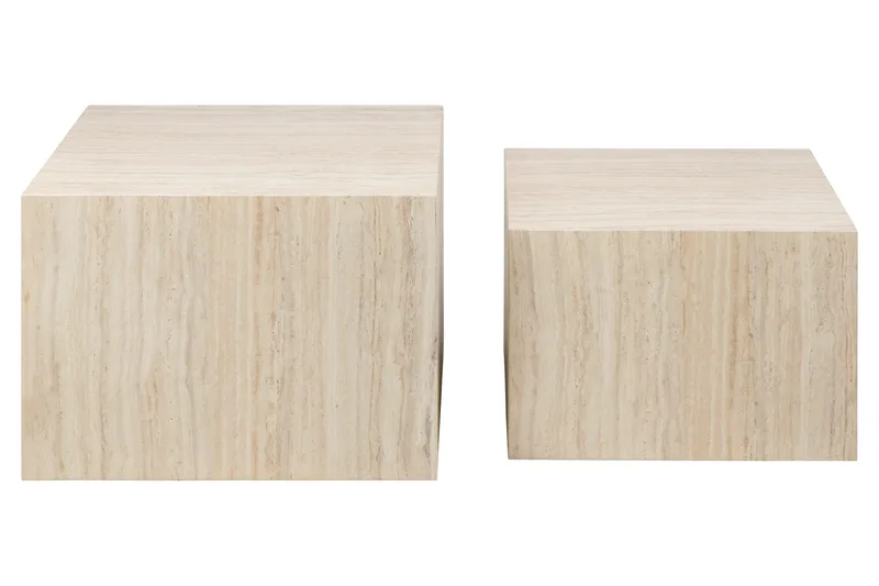 Samon Kvadratisk Sofabord 58 cm i Stein - Beige - Møbler - Bord - Sofabord