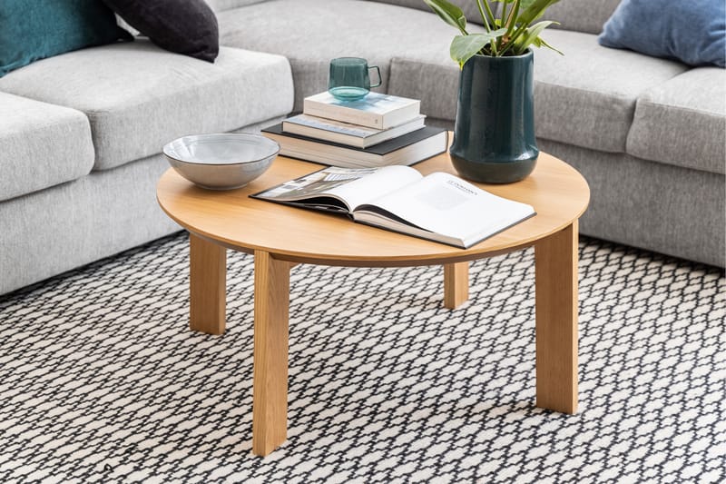 Samsudin Sofabord 90 cm Rund - Natur - Møbler - Bord - Sofabord